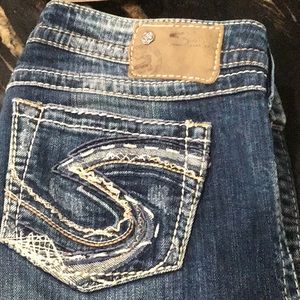 Bootcut distressed gently worn, super soft